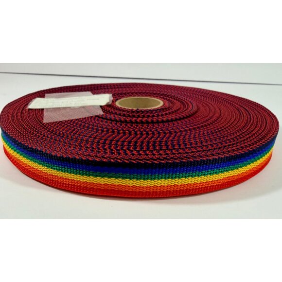Rainbow Pride Webbing Roll 1 Inch 50 Yards Heavy Duty Strapping Belt Crafting Se - Picture 6 of 8